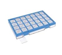 Ezy Dose (7-Day) Pill, Medicine, Vitamin Organizer Box Weekly, 4 Times a Day, AM PM Medium Compartments Clear Lids (91360)