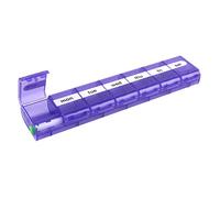 EZY DOSE Dose Weekly (7-Day) Pill Organizer, Vitamin and Medicine Box, X-Large Locking Compartments, Assorted Colors