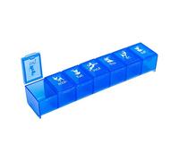 Ezy Dose Pets Weekly (7-Day) Pill Organizer, Vitamin and Medicine Box for Dogs, Large Compartments, Blue Lids