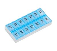 EZY DOSE Weekly (7-Day) AM/PM Pill Organizer, Vitamin and Medicine Box, Large Compartments, 2 Times a Day, Assorted Colors