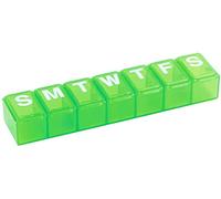 EZY DOSE Weekly (7-Day) Pill Case, Medicine Planner, Vitamin Organiser, Medium Compartments, Convenient and Easy to Use, Colour May Vary, BPA Free