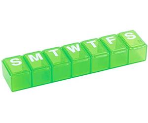 EZY DOSE Weekly (7-Day) Pill Case, Medicine Planner, Vitamin Organiser, Medium Compartments, Convenient and Easy to Use, Colour May Vary, BPA Free