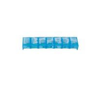 Ezy Dose Weekly (7-Day) Pill Organizer, Vitamin and Medicine Box, Countoured Bottom, Assorted Colors and Designs