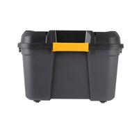 Ezy Storage Bunker Tough Heavy Duty Black 120L Xl Plastic Stackable Wheeled Storage Box With Lid