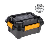 Ezy Storage Bunker Tough Heavy Duty Black 12L Xs Plastic Stackable Storage Box With Lid