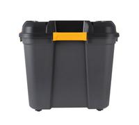Ezy Storage Bunker Tough Heavy Duty Black 160L Xxl Plastic Stackable Wheeled Storage Box With Lid