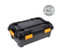 Ezy Storage Bunker Tough Heavy Duty Black 31L Medium Plastic Stackable Wheeled Storage Box With Lid