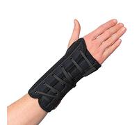 Ezy Wrap Ultimate Lacing Wrist Brace Orthosis - Wrist Support Brace for Women & Men - Semi-Universal Wrist Brace for Carpal Tunnel Relief - Wrist Wraps w/Lacing Pull Tabs (Black)