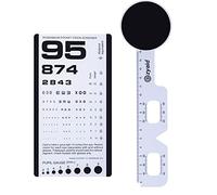 Ezyaid Rosenbaum Pocket Eye Chart with PD Ruler and Eye Occluder, Eye Test Chart Combo Kit for Near Vision Test, Visual Acuity Exam and PD Measurement (14 Inches from Viewer)