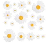 Ezydka Daisy Flower Iron On Patches 30 Pcs Applique Patches for Clothing, Embroidery Patches Flower Embroidered Patches for DIY Crafts T-Shirt Pants Bags Hat Jeans