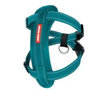 EzyDog Chest Plate No Pull Dog Harness, Escape Proof - Large, Teal | Car Restraint Included, Comfort EVA Padding, Adjustable for All Breeds, Quick Release Buckles, Reflective Stitching