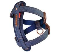 EZYDOG Classic Chest Plate Dog Harness | Dog Harness Small Dog, K9 Dog Harness, Dog Harness Medium, Reflective Stitching, No Pull, Dog Harness Large Dog, Dog Harnesses, Breathable Material (Denim)