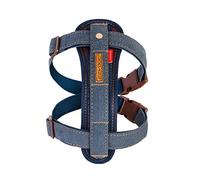 EZYDOG Classic Chest Plate Dog Harness | Dog Harness Small Dog, K9 Dog Harness, Dog Harness Medium, Reflective Stitching, No Pull, Dog Harness Large Dog, Dog Harnesses, Breathable Material (Denim)