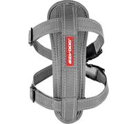 EZYDOG Classic Chest Plate Dog Harness | Small, Medium, Large Dog Harnesses, Reflective Stitching, No Pull, Breathable Material (Grey)