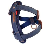 EZYDOG Classic Chest Plate Harness | Dog Harness Small, Medium, Large, K9 Dog Harness, Reflective Stitching, No Pull, Breathable (Denim)