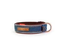 EZYDOG Classic Neo Dog Collar | Dog Collar Small, Medium, Large Dogs, Reflective Dog Collar, Supreme Comfort, Soft Neoprene Material, Non-Corrosive (Small (34-38cm), Denim)