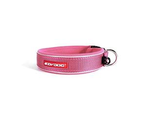 EZYDOG Classic Neo Dog Collar | Dog Collar Small, Medium, Large Dogs, Reflective Dog Collar, Supreme Comfort, Soft Neoprene Material, Non-Corrosive (Extra Small (30-33cm), Pink)