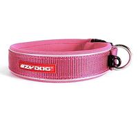 EZYDOG Classic Neo Dog Collar | Medium (39-44cm), Pink, Reflective, Waterproof, Neoprene/Nylon, Non-Rusting Stainless Steel D-Ring, Adult Dog, Medium Breed