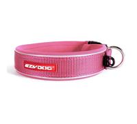 EZYDOG Classic Neo Dog Collar | Medium (39-44cm), Pink, Reflective, Waterproof, Neoprene/Nylon, Non-Rusting Stainless Steel D-Ring, Adult Do