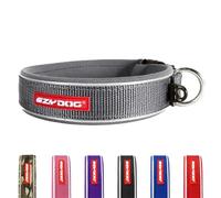 EzyDog Classic Neo Dog Collar - Reflective X-Small Dog Collar with Quick Release Buckle, For Small, Medium & Large Dogs - Supreme Comfort with Soft & Strong Nylon Webbing - Grey