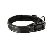 Ezydog Collars, Dog Collar Medium, Reflective Nylon Dog Collar for Small Medium Large Dogs, Adjustable and Durable for Outdoor Adventures, Night Walks, and Daily Training, Size 30x3x0.5 cm