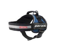 EzyDog Convert Dog Harness | Magnetic Handle, Anti Pull Harness, Dog Harness for Small, Medium and Large Dogs, LED Light Mount, Reflective Strips, Contoured & Breathable Fabric (XS, Blue)
