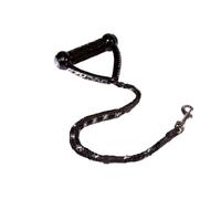 EZYDOG Cujo Dog Lead | EVA Handle, Lead for Large Dogs, Heavy Duty, 680KG Break Tested, Traffic Control, Strong Ski Rope Material, Snap Clip (25 inch, Black)