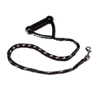 EzyDog Cujo Dog Lead | EVA Handle, Lead for Large Dogs, Heavy Duty, 680KG Break Tested, Traffic Control, Strong Ski Rope Material, Snap Clip (40 inch, Black)