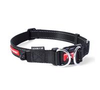 EzyDog Double-Up Dog Collar - Black - Size: Small