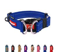 EZYDOG Double Up Dog Collar | Dog Collar Small, Medium, Large Dogs, Reflective Dog Collar, Supreme Comfort, Soft Neoprene Material, Strong Nylon Webbing (Medium, Blue)