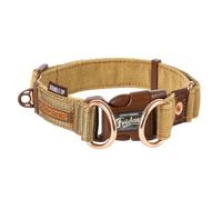 EzyDog Double Up Dog Collar - Reflective Small Dog Collar with ID Tag D-Ring, For Small, Medium & Large Dogs - Supreme Comfort with Soft & Strong Nylon Webbing - Corduroy