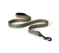 EzyDog Essential Soft Webbing Lead with Neoprene Handle, Reflective, Tough Nylon, Carbon Snap Clip (120cm, Khaki)