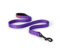 EzyDog Essential Soft Webbing Lead with Neoprene Handle, Reflective, Tough Nylon, Carbon Snap Clip (120cm, Purple)