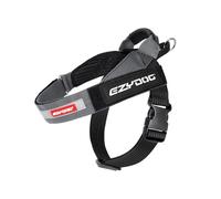EzyDog Express Dog Harness | Dog Harness for Small, Medium and Large Dogs, Angled Ergonomic Design, Moulded Grip Handle, Easy Release Side Buckle (XL, Grey)