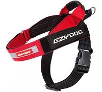 EZYDOG Express Dog Harness | Dog Harness for Small, Medium and Large Dogs, Angled Ergonomic Design, Moulded Grip Handle, Easy Release Side Buckle (XS, Red)