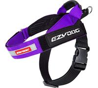 EzyDog Express Dog Harness | Dog Harness for Small, Medium and Large Dogs, Angled Ergonomic Design, Moulded Grip Handle, Easy Release Side Buckle (XL, Purple)
