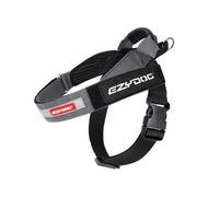 EzyDog Express Dog Harness | Dog Harness for Small, Medium and Large Dogs, Angled Ergonomic Design, Moulded Grip Handle, Easy Release Side Buckle (XL, Grey)