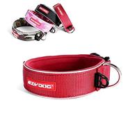 EZYDOG Extra Wide Neo Dog Collar | Dog Collar Small, Medium, Large Dogs, Reflective Dog Collar, Supreme Comfort, Soft Neoprene Material, Non-Corrosive (Red)