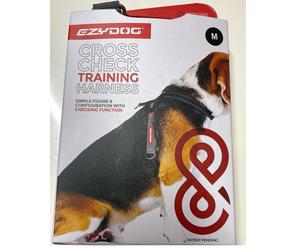 EZYDOG Harness Cross Check Training Harness Small, Medium & Large Choose Black