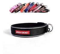 EzyDog Neo Classic Dog Collar – Reflective, Adjustable Neoprene – Black XL (52-61 cm)