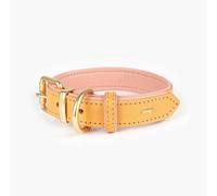 EzyDog Oxford Leather Classic Dog Collar in Pink - L - Pink
