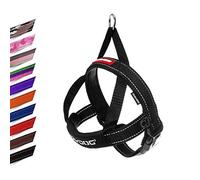EzyDog Quick Fit Dog Harness | Dog Harness Small, Medium, Large, K9 Dog Harness, Reflective Stitching, Water Resistant Materials, No Pull (Black)