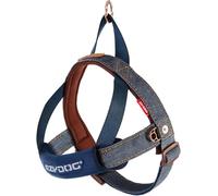 EzyDog Quick Fit Dog Harness | Dog Harness Small, Medium, Large, K9 Dog Harness, Reflective Stitching, Water Resistant Materials, No Pull (Denim)