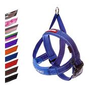 EzyDog Quick Fit Dog Harness | Dog Harness Small, Medium, Large, K9 Dog Harness, Reflective Stitching, Water Resistant Materials, No Pull (Blue)