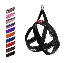 EzyDog Quick Fit Dog Harness | Dog Harness Small, Medium, Large, K9 Dog Harness, Reflective Stitching, Water Resistant Materials, No Pull (Black)