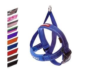 EzyDog Quick Fit Dog Harness - Premium Padded No-Pull Harness, Blue, Extra Large