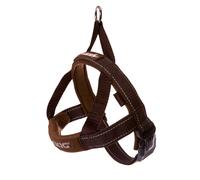 EzyDog Quick Fit Dog Harness | Dog Harness Small, Medium, Large, K9 Dog Harness, Reflective Stitching, Water Resistant Materials, No Pull (Chocolate)