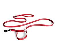 EZYDOG Vario 4 LITE Multi-function Dog Lead | 3-6 Foot Adjustable Dog Lead, Training Lead, Reflective Webbing, Small Dogs, Medium Dogs, Large Dogs, Sturdy Dog Lead (Red)
