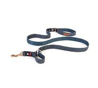 EZYDOG Vario 4 Multi-function Dog Lead | 3-6 Foot Adjustable Dog Lead, Small Dogs, Medium, Large Dogs (Denim)