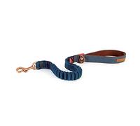 EZYDOG Zero Shock Bungee Lead | Shock-Absorbing, Small, Medium & Large Dogs, 1.8m, Comfortable Padded Handle, Reflective Thread (Denim, 25 Inch)